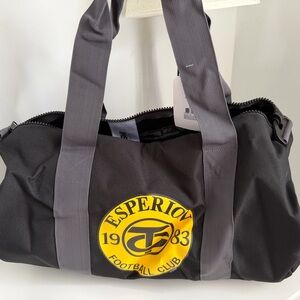 Black and Gray Duffel Bag